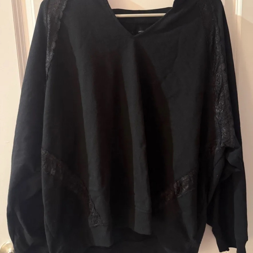 NWOT Jantzen Ruby Black Sweater with Lace Women's Sweater size 3X